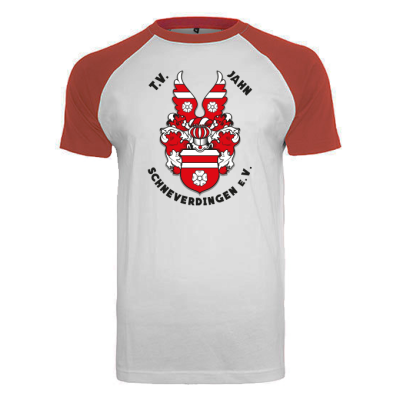 T-Shirt  TV Jahn Wappen, weiss-rot